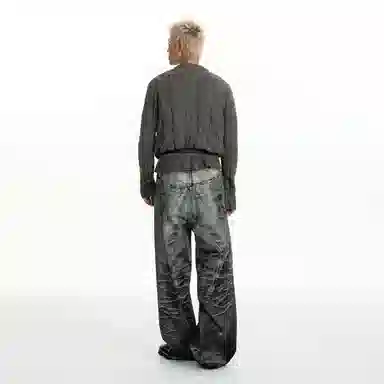 TGNS 3D Printed Beaded Vintage Denim