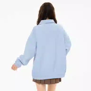 阿凡迪  美式高街极简风字母印花高级感设计无性别主义休闲日常宽松舒适百搭翻领夹克外套 男女同款