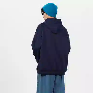 阿凡迪 美式高街趣味搞怪笑脸图案字母印花简约连帽时尚运动休闲日常无性别主义个性潮牌经典百搭学生党松弛感落肩舒适长袖卫衣 男女同款