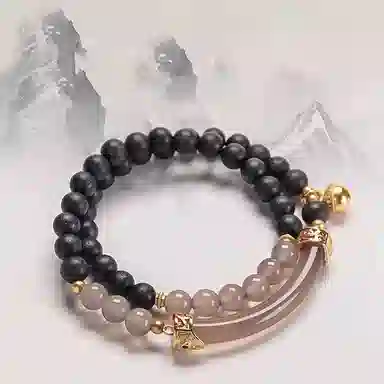 吉瑶 新中式 国潮国风 复古民族风 简约 百搭日常 半生烟雨 小众独特设计 降真香 手串 男女同款情侣款