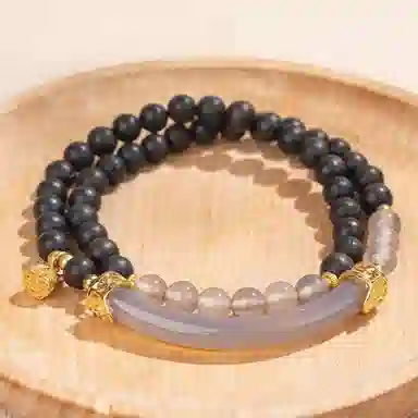 吉瑶 新中式 国潮国风 复古民族风 简约 百搭日常 半生烟雨 小众独特设计 降真香 手串 男女同款情侣款