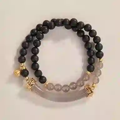 吉瑶 新中式 国潮国风 复古民族风 简约 百搭日常 半生烟雨 小众独特设计 降真香 手串 男女同款情侣款