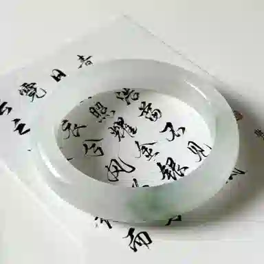 吉瑶 新中式一步一响古典贵妃镯 国潮国风青山黛 复古高级感 小众显白温婉气质 天山翠 玉石手镯 女款