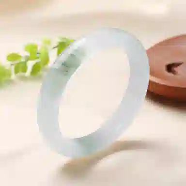 吉瑶 国风新中式  青山远黛 古风典雅 温婉国潮贵妃平安 小众素雅 天山翠 玉石手镯 女款