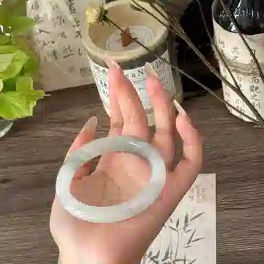 吉瑶 赠古法镯 精品 国风国潮 中式 青山远黛 古风 汉服 绿水青山  民族风  平安 天山翠 手镯 女款