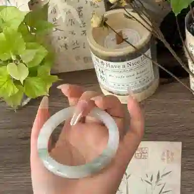 吉瑶 赠古法镯 精品 国风国潮 中式 青山远黛 古风 汉服 绿水青山  民族风  平安 天山翠 手镯 女款