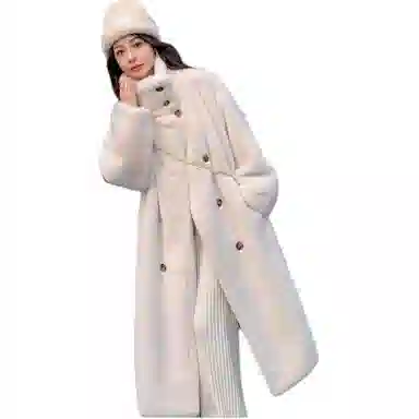 邓大喵 宽松立领长袖皮草 女款