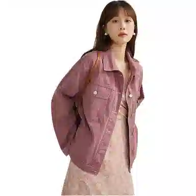 邓大喵 时尚女春秋季休闲显瘦港味夹克复古潮流上衣牛仔外套 女款