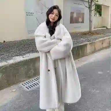 邓大喵 宽松立领长袖皮草 女款