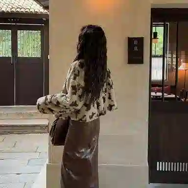 邓大喵 爱迷鹿毛绒绒小香风环保外套女秋冬保暖美拉德穿搭小个子皮草 女款