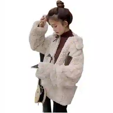 邓大喵 学生中长款小香风韩版宽松皮草 女款