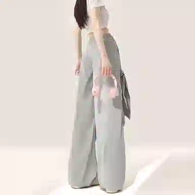 邓大喵 蝴蝶结通勤简约工装裤 女款