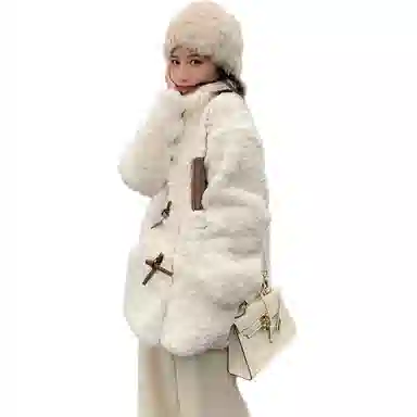 邓大喵 学生中长款小香风韩版宽松皮草 女款