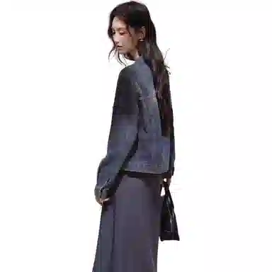 邓大喵 刺绣短款印花上衣小众盐系牛仔外套 女款
