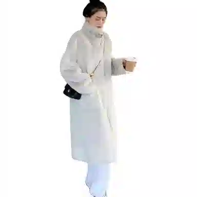 邓大喵 皮毛一体貂绒大衣女秋冬韩版仿水貂中长款毛毛外套厚皮草 女款