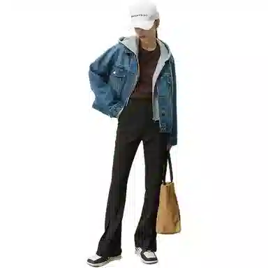 邓大喵 时尚气质春秋季时髦廓形百搭显瘦夹克潮流上衣牛仔外套 女款