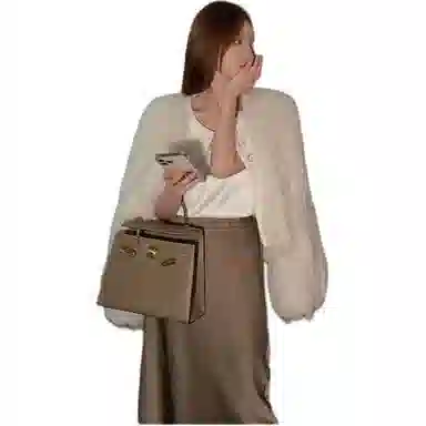 邓大喵 仿狐狸毛外套女高档名媛冬季年轻水貂绒毛毛大衣皮草 女款