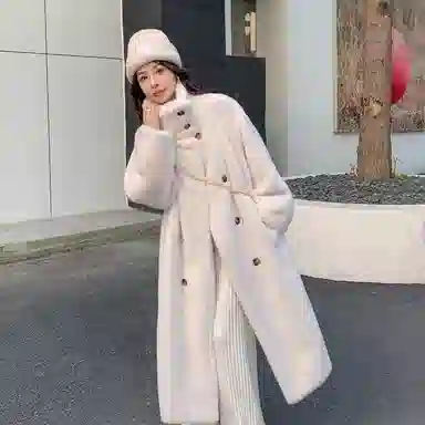 邓大喵 宽松立领长袖皮草 女款