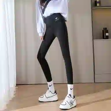 惟熙 高腰修身舒适九分打底裤 女款 黑色