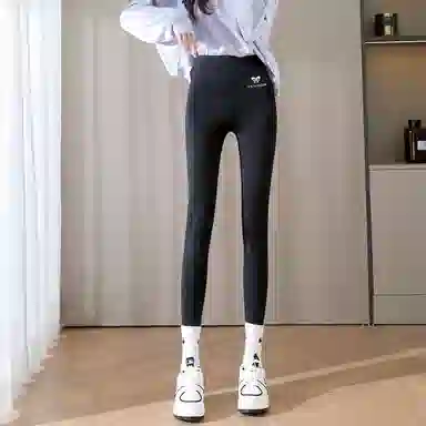 惟熙 高腰修身舒适九分打底裤 女款 黑色