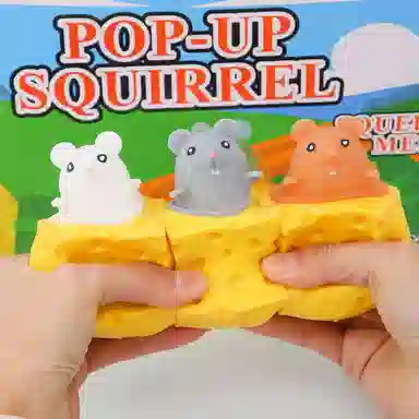 馨枕居 发泄奶酪老鼠 挤压芝士创意玩具 捏捏乐按按乐