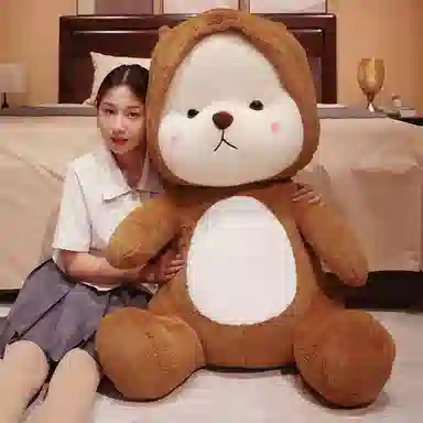 馨枕居 变身小熊水豚君 玩偶 毛绒公仔