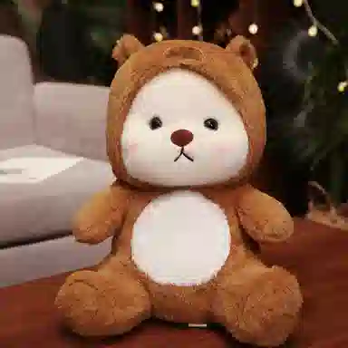 馨枕居 变身小熊水豚君 玩偶 毛绒公仔