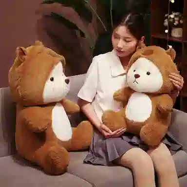 馨枕居 变身小熊水豚君 玩偶 毛绒公仔