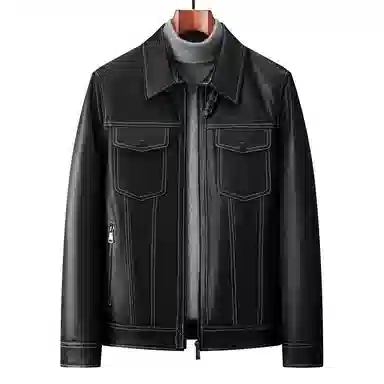 恒源祥 美式复古休闲百搭工装夹克牛仔外套皮衣 男款