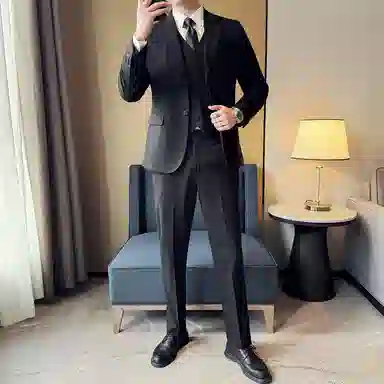 恒源祥 羊毛西装男士休闲商务外套西服 男款