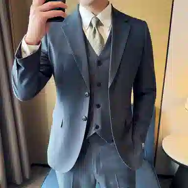 恒源祥 羊毛西装男士休闲商务外套西服 男款