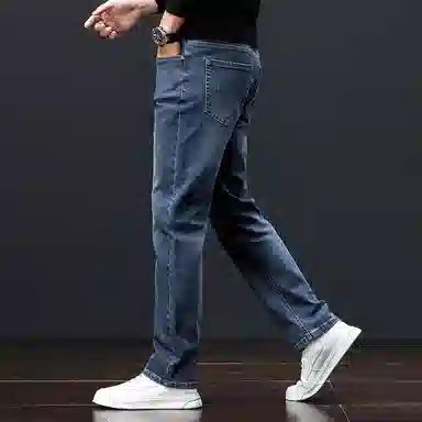 恒源祥 男士舒适长裤设计感牛仔裤 男款