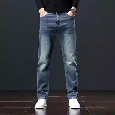 恒源祥 男士舒适长裤设计感牛仔裤 男款