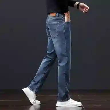 恒源祥 男士舒适长裤设计感牛仔裤 男款