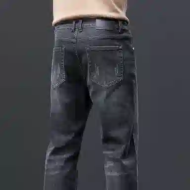 恒源祥 男士舒适长裤设计感牛仔裤 男款