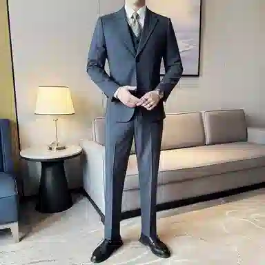 恒源祥 羊毛西装男士休闲商务外套西服 男款