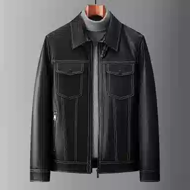 恒源祥 美式复古休闲百搭工装夹克牛仔外套皮衣 男款