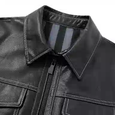 恒源祥 美式复古休闲百搭工装夹克牛仔外套皮衣 男款