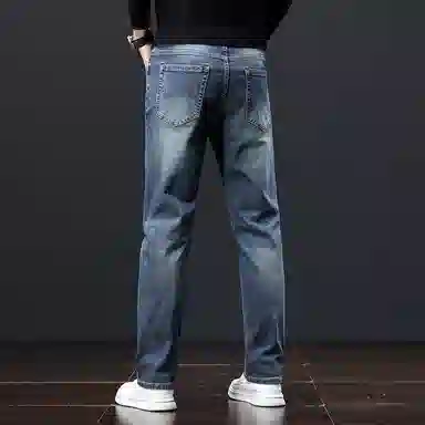 恒源祥 男士舒适长裤设计感牛仔裤 男款