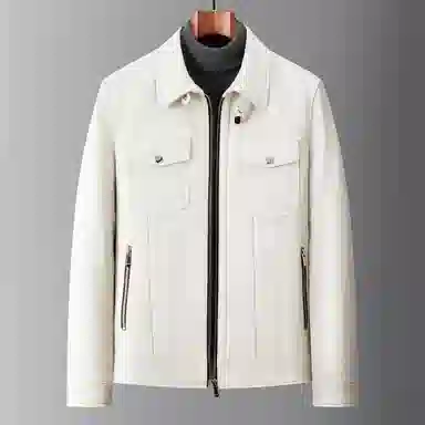 恒源祥 美式复古休闲百搭工装夹克牛仔外套皮衣 男款