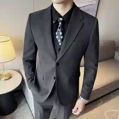 恒源祥 羊毛西装男士休闲商务外套西服 男款