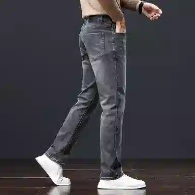 恒源祥 男士舒适长裤设计感牛仔裤 男款