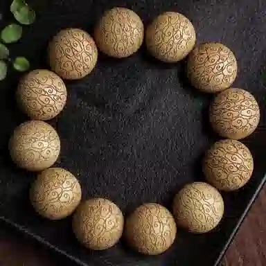 仙作美 帝王木 金丝楠小叶桢楠 木作手串 男款 楠木