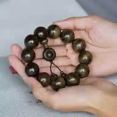 仙作美 乌木 金丝楠小叶桢楠 手串 男款 阴沉木