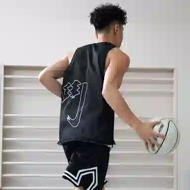 BKCXZICE Basketball Vest Black White