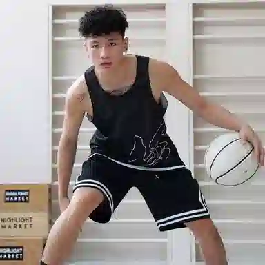 BKCXZICE Basketball Vest Black White