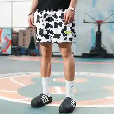 BKCXZICE SMVP Cow Print Shorts