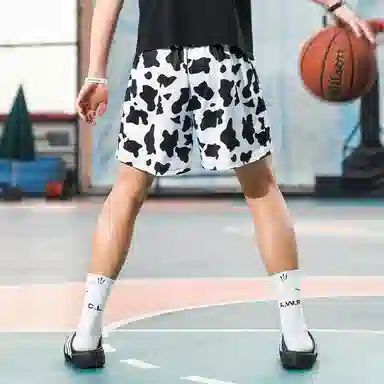 BKCXZICE SMVP Cow Print Shorts