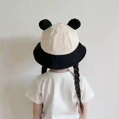 撞青春 宝宝防晒太阳大檐遮阳帽卡通可爱 棉 渔夫帽 儿童款