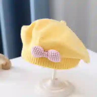 撞青春 可爱超萌女孩洋气韩版毛线画家帽 针织 贝雷帽 儿童款